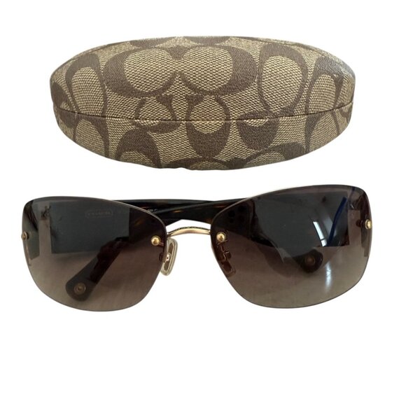 COACH Octavia S 350 Brushed Bronze Rectangle Women's Sunglasses MSRP $234.64 - Picture 15 of 15